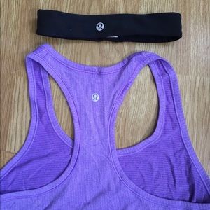 Lululemon 6 Top and headband